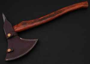 Hache en acier damas de haute qualité utilisation polyvalente couleur argent manche en bois escalade survie Portable prix usine OEM personnalisé - Product Image 2