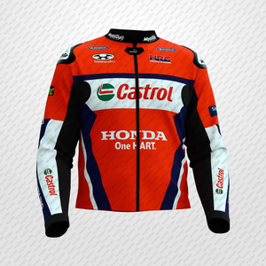 Luca Marini Zonda HRC motocp เสื้อแข่งรถ SBK cowhide/Kangaroo ขี่มอเตอร์ไซค์/chaqueta ทำเพื่อวัดด้วย hump armors - Product Image 1