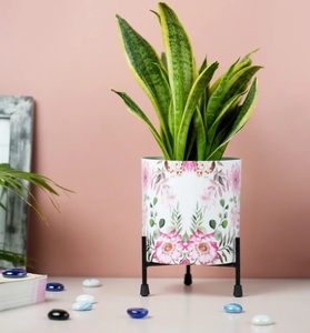 Top vente décor à la maison rond fer jardinière support petit Design moderne personnalisé Pots intérieur jardin décoration maison bureau hôtel - Product Image 5