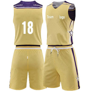 Ropa de baloncesto sublimada de alta calidad 100% poliéster Impresión de logotipo personalizado de alta calidad Uniforme de baloncesto unisex transpirable - Product Image 5