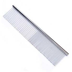 Peigne de toilettage professionnel efficace pour animaux de compagnie, manche en acier inoxydable, technologie ionique laser pour la maison, coupe précise, amincissement du pelage - Product Image 1