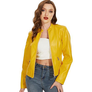 Top Wear Mujer Ropa informal Chaqueta de cuero hecha a medida para mujer Venta caliente Chaqueta de cuero para mujer de uso de invierno - Product Image 2