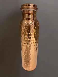 Bouteille d'eau en cuivre pur 100% avec motifs de diamants complexes Verres d'hydratation sains élégants pour la vente à l'exportation - Product Image 6