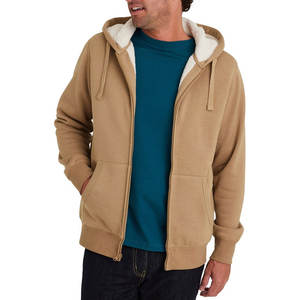 Sweat à capuche Sherpa tendance pour hommes au meilleur prix Sweat à capuche en molleton brodé léger pour l'extérieur et l'hiver Taille XL Fabriqué au Pakistan - Product Image 4