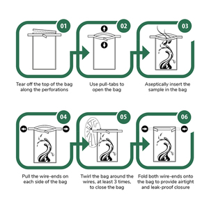 Bolsa de muestra estéril biodegradable con área de escritura, a prueba de fugas y hermética, seguridad alimentaria, investigación, laboratorio de Supplies_EPR-5590E - Product Image 3