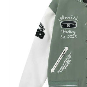 Chaquetas Varsity de Piel de Oveja de Alta Calidad Anti-UV para Hombre y Mujer, Nuevo Estilo con Cuello Alto, Todas las Tallas y Colores, Lana de Baja Densidad - Product Image 6