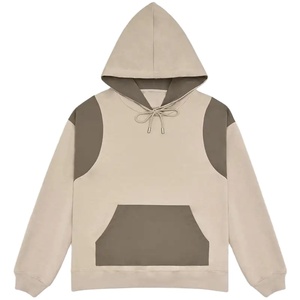 Sweat à capuche pour homme personnalisé en polaire non doublé, épais, à épaules tombantes, manches longues, uni, zippé, coupe classique, hiver, avec cordon de serrage - Product Image 1