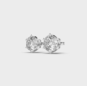 Pendientes de Diamante Cultivado en Laboratorio, Corte Solitario, 2ct, Certificado IGI, Rodio, Oro Rosa/Blanco/Amarillo de 9K, para Regalo de Aniversario o Fiesta - Product Image 2