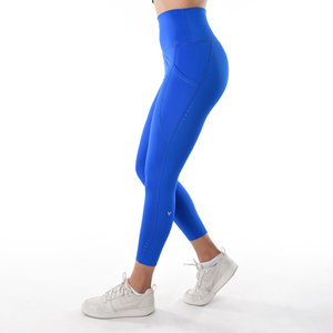 Leggings Capri de Cintura Alta sin Costuras con Malla y Detalle Fruncido para Entrenamiento Femenino - Product Image 5