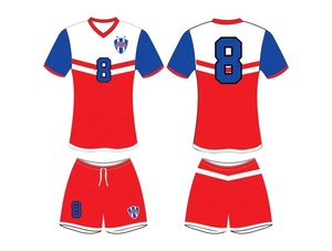 Maillot de football à manches courtes personnalisé, imprimé numériquement, respirant, 100% polyester extensible, col en V - Product Image 2