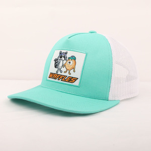 Venta al por mayor ODM gorras de camionero personalizado Animal tejido parche Logo ala curva para hombres mujeres Casual actividad al aire libre viajes Fisher Trendy - Product Image 2