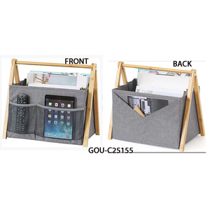 Estante de Almacenamiento de Revistas Moderno, Plegable y Multifuncional de Bambú para Muebles de Oficina - Product Image 2