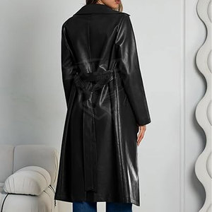 Manteau en cuir pour femme de qualité supérieure, style moderne, tissu confortable, idéal pour l'hiver - Product Image 4