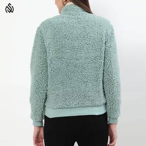 Veste Sherpa Polaire d'Extérieur Design Personnalisé Streetwear Veste Sherpa Polaire avec Fermeture Éclair Respirante pour Dames - Product Image 4