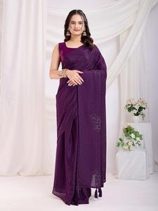 ชุดส่าหรีผ้าไหมรังโกลีพร้อมเสื้อโมโนบังโกลีสำหรับผู้หญิง เสื้อผ้าสำหรับงานปาร์ตี้และงานแต่งงานแบบอินเดียและปากีสถาน - Product Image 5