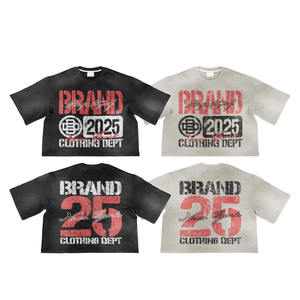 Vente en gros T-shirt oversize à épaules tombantes 100% coton tricoté Logo personnalisé et couleur par Hanger Impex - Product Image 3