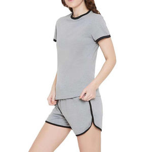 Conjuntos informales de verano de 2 piezas para mujer, camiseta de manga corta de algodón 100% y pantalones cortos, chándal, conjuntos de ropa informal 2026 - Product Image 2