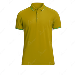 Camiseta de polo de algodón ligero para hombre, tela transpirable de manga corta, Polo de Golf liso, opción de impresión personalizada - Product Image 3