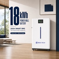 Système de batterie solaire domestique Glow Design 18 kWh 51,2 V 360 Ah pour la consommation solaire autonome, également disponible en 32 kWh et 36 kWh BEES TECH