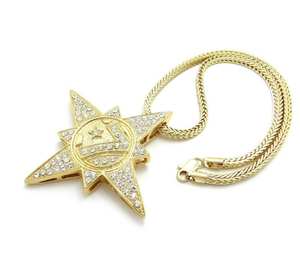 Collier Hip-Hop Tendance pour Homme, Pendentif en Argent 925 avec Diamant de Laboratoire Sertie (5 % de diamants, 7 étoiles) - Product Image 6