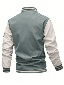 Chaquetas universitarias de lana personalizables para hombre con bordado completo Precio al por mayor Logotipo de color personalizado para el invierno - Product Image 2