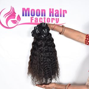 Extension de Cheveux Humains Indiens de Grande Qualité Faisceaux Vierges Alignés sur les Cuticules Vendeur Bouclés Fournisseur Remy de l'Inde Fabrique - Product Image 4