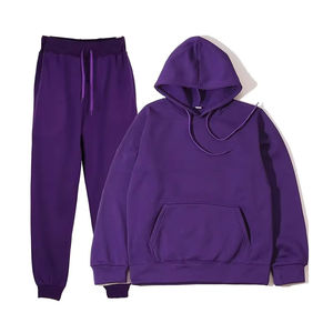 Ensemble de survêtements en molleton 100% coton de haute qualité, design personnalisé, fabrication de vêtements pour la saison hivernale, ensemble de jogging uni vierge - Product Image 1