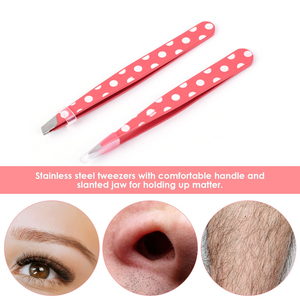 Pince à épiler multifonctionnelle de qualité supérieure en acier inoxydable, à pointe inclinée, légère, avec une prise confortable, pour l'épilation des sourcils - Product Image 6