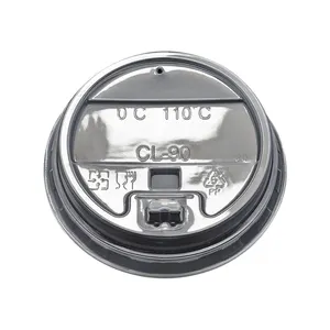 CL90 PP print custom disposable hot drinking coffee cup lid for paper cup