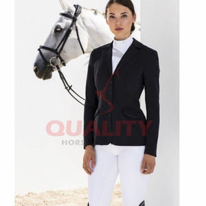 Chaqueta elegante para mujer para montar a caballo hecha a mano con forro de control de humedad de tela transpirable de silueta delgada a la venta - Product Image 5