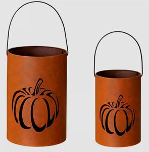 Maceta de Metal con Forma de Calabaza para Halloween, Decoración Rústica, Portavelas Colgante para Decoración de Interiores, Exteriores y Jardines - Product Image 3