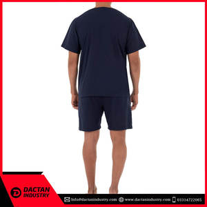ชุดกีฬาผ้าคอตตอนสำหรับผู้ชายกางเกงขาสั้นและเสื้อพิมพ์โลโก้แบบออกแบบได้ตามต้องการสำหรับฤดูร้อน - Product Image 5