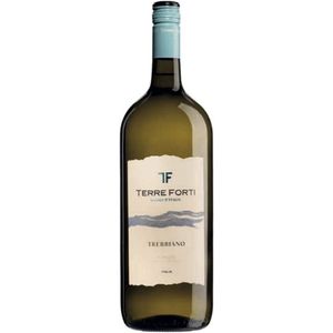Italy-Made TERRE FORTI Trebbiano Rubicone IGT White <b>Wine</b> Crisp Everyday Italian Magnum 1500ml 6 Bottles Per Box - Product Image 1