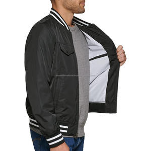 แจ็กเก็ตบอมเบอร์สไตล์ทีมมหาวิทยาลัย2024แจ็คเก็ตผ้าซาตินสำหรับผู้ชายเสื้อแจ็กเก็ตบุนวมสำหรับใส่กลางแจ้งปกติสั่งทำได้ - Product Image 5