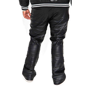 Prix de gros abordable, design personnalisé, pantalon slim évasé en similicuir respirant et coupe-vent de haute qualité, personnalisable - Product Image 6