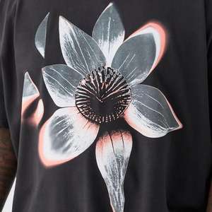 Usine en gros hommes surdimensionné DTG imprimé T-Shirt col rond conception graphique tricoté formel blanc T-Shirt - Product Image 4