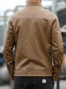 แจ็กเก็ตหนังแท้สำหรับผู้ชายเสื้อแจ็กเก็ตหนังแท้สำหรับผู้ชายที่มีรูปลักษณ์และดีไซน์แตกต่างกัน - Product Image 2