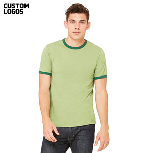 Camiseta de Manga Corta con Cuello Redondo para Hombre, de Poliéster/Algodón, Ecológica, Transpirable, con Ribete en Contraste, Corte Regular, Informal - Product Image 4