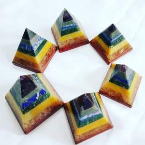 Let Est-Pirámide de piedra de chacras, la mejor calidad, siete CHAKRAS, piedras naturales - Product Image 2
