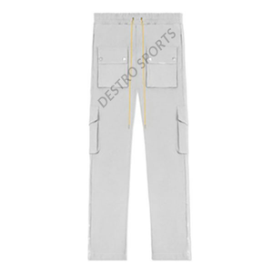 Pantalon de jogging empilé personnalisé pour hommes avec poches latérales pantalon de survêtement cargo softshell respirant 2025 nouveauté - Product Image 2