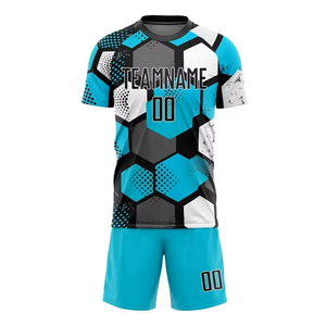 Taille de couleur personnalisée léger anti-UV imperméable à l'eau séchage rapide de haute qualité à manches courtes uniforme de football respirant meilleur design - Product Image 4