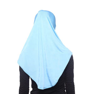 Élégant foulard hijab en mousseline de polyester uni pour femmes musulmanes, doux, léger, respirant, durable, séchage rapide, taille moyenne - Product Image 5