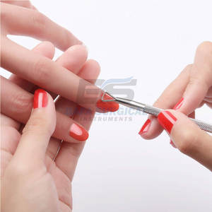 Pousse-ongles en acier inoxydable avec logo personnalisé pour la manucure et la pédicure professionnelle, utilisation en salon de beauté, pousse-ongles de marque - Product Image 5
