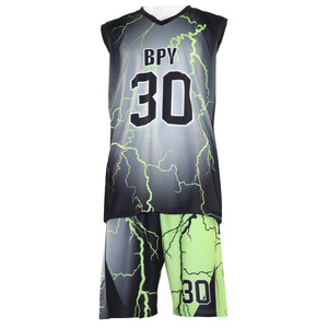 Uniforme de basket-ball American College Plus Size respirant avec impression par sublimation - Product Image 1