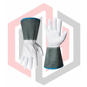 Leather Working Gloves Long Cuff Full Safety Gloves Anti-static Customizable Flexible Breathable Tear-Resistant Wear-Resistant - Product Image 4