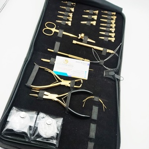 Gold Color 2 Hole Micro Link <b>Bead</b> Opener Hair Extension Plier <b>Kit</b> Loop Scissors with Nano <b>Beads</b> and Clips - Product Image 4