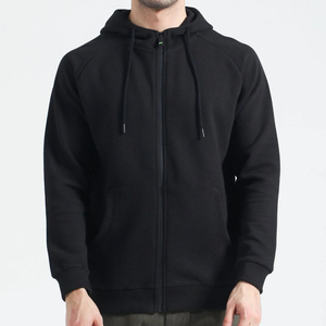 เสื้อฮู้ดผ้าฟลีซเนื้อหนัก 100% ผ้าฝ้าย สำหรับผู้ชาย ลายเรียบ คอฮู้ดมีซิป - Product Image 6