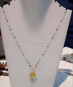 Colgante de ámbar con forma de corazón chapado en oro y plata para hombre, joyería de inspiración hindú para fiestas infantiles - Product Image 2