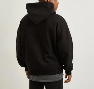 Venta al por mayor de ropa de calle de vendedores con logotipo personalizado para hombres Sudadera con capucha de peso pesado sin cordón de algodón pesado esencial sudaderas con capucha en blanco para hombres - Product Image 5