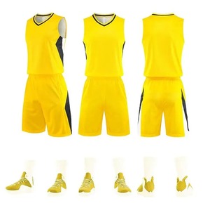 High Quality Men's Basketball Jersey Set College Basketball Tracksuits Breathable Plus Size <b>Cheap</b> Blank Basketball Uniform Kits - Product Image 1